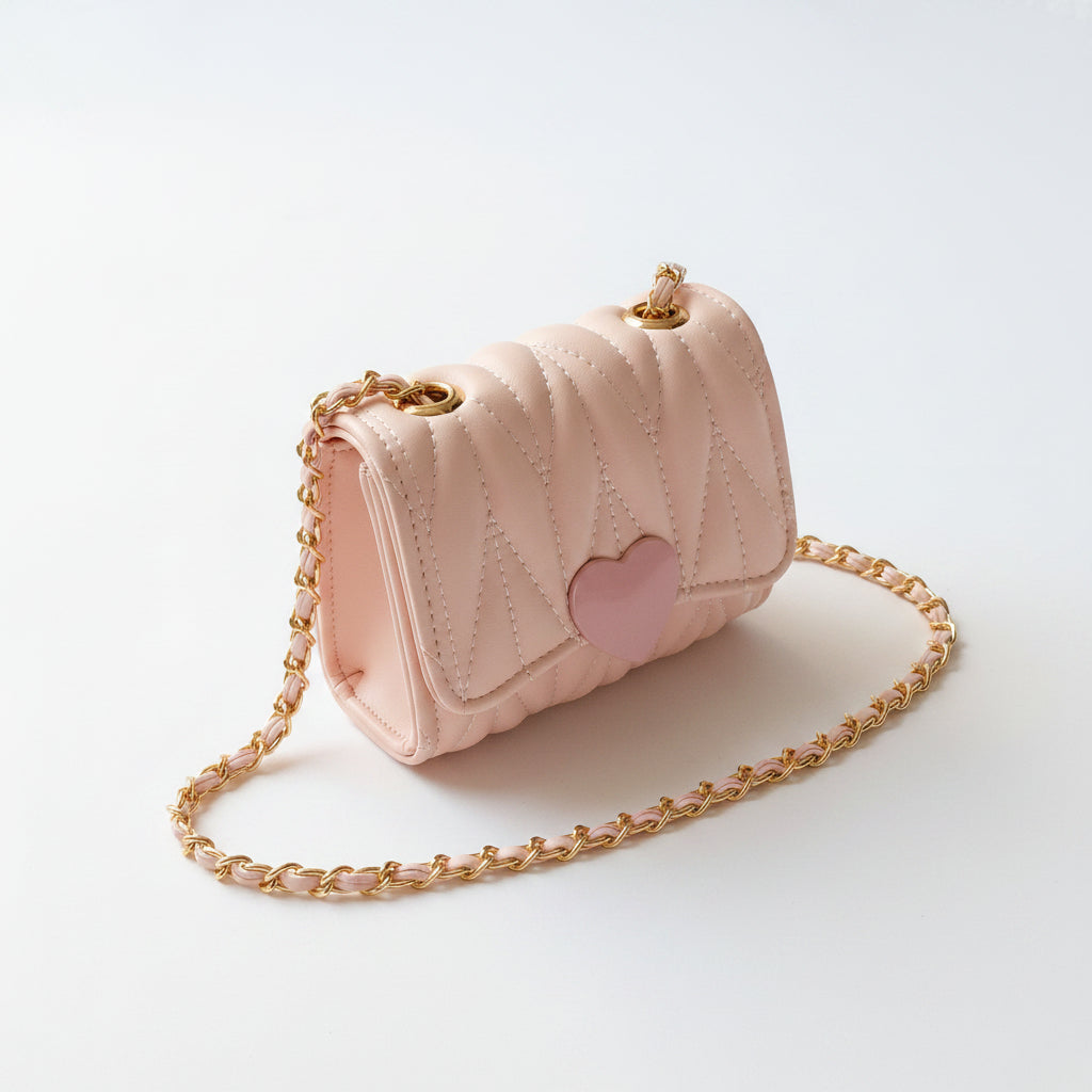 Girls’ Chain Crossbody Bag – Stylish PU Leather Shoulder Purse