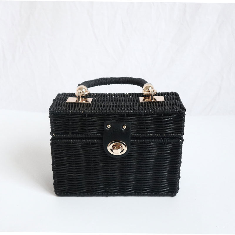 Girls Rattan Crossbody Bag – Handmade Woven Small Shoulder Purse