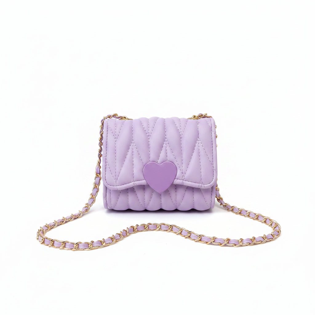 Girls’ Chain Crossbody Bag – Stylish PU Leather Shoulder Purse