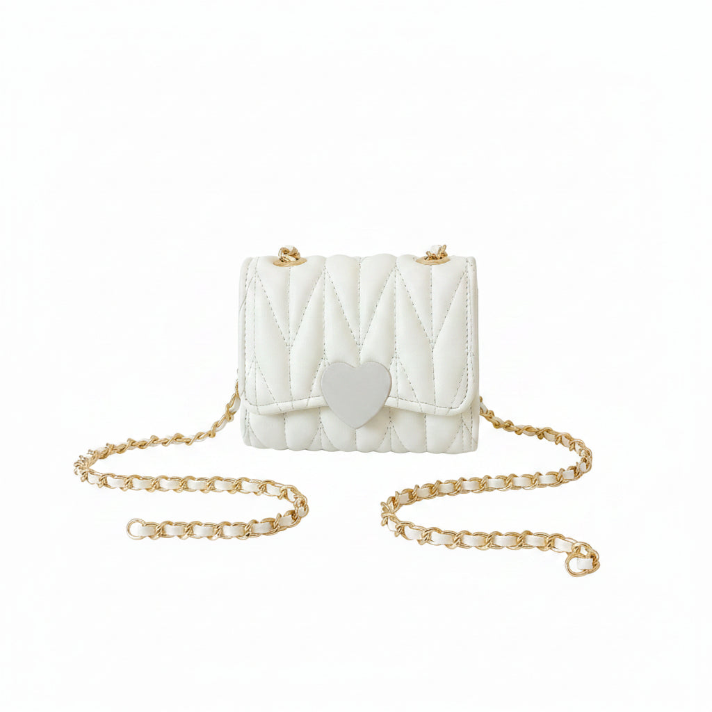 Girls’ Chain Crossbody Bag – Stylish PU Leather Shoulder Purse
